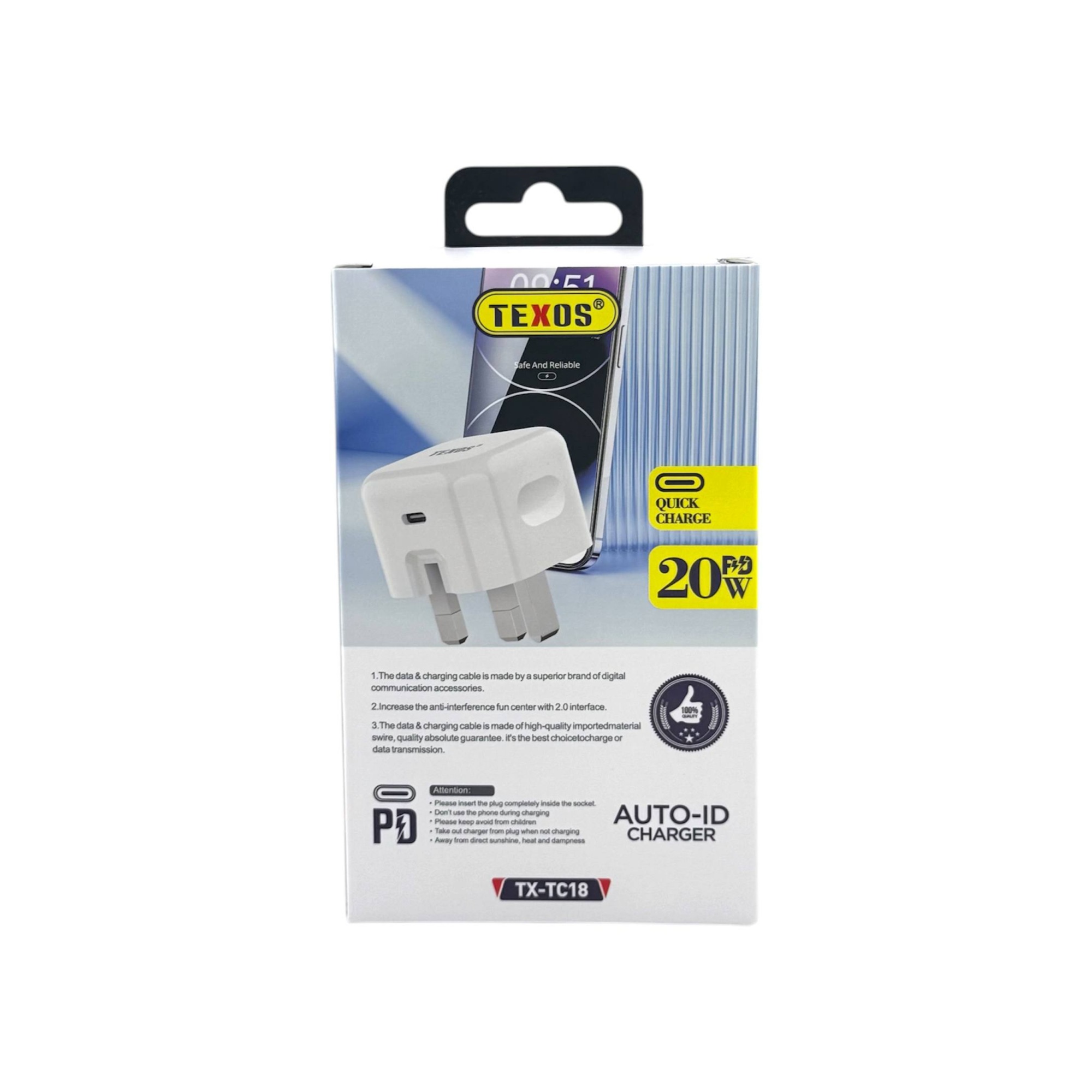 Texos 20W USB-C Power Delivery Fast Wall Charger TX-TC18 — image 2