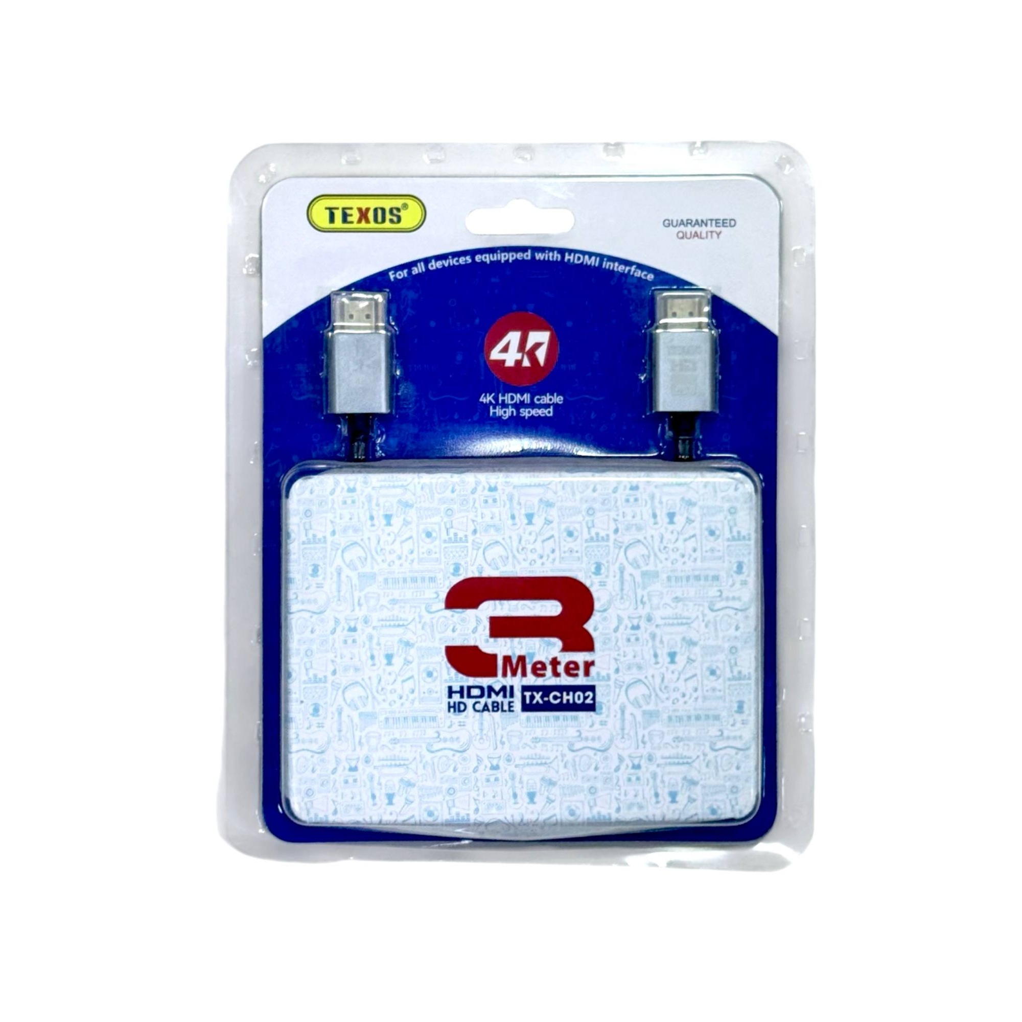 TEXOS 3 Meter 4K HDMI HD Cable