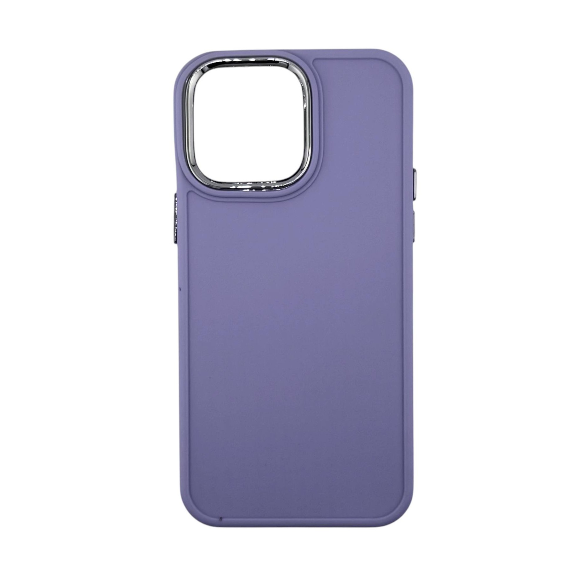 TEXOS CA-07 Silicone Protective Case with Metallic Camera Ring for iPhone