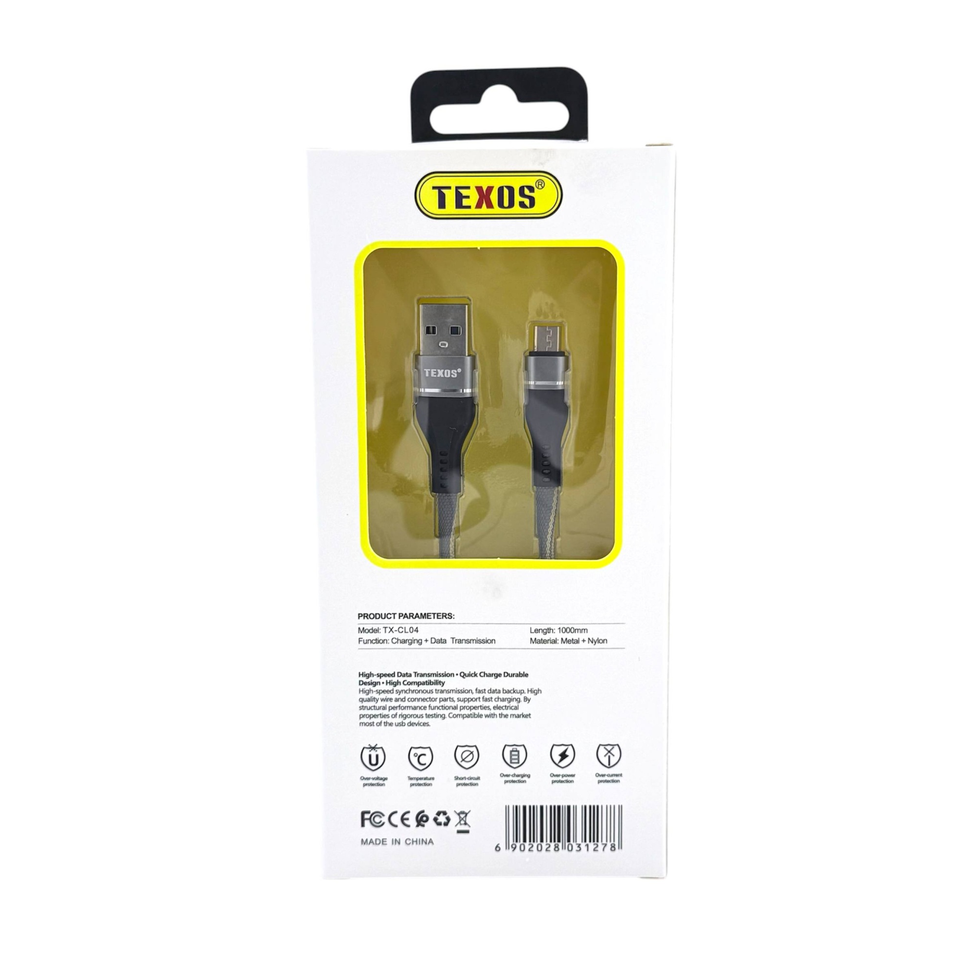 TEXOS CL-04 Metal Charging & Data Cable 3.1A - 1 Meter — image 2