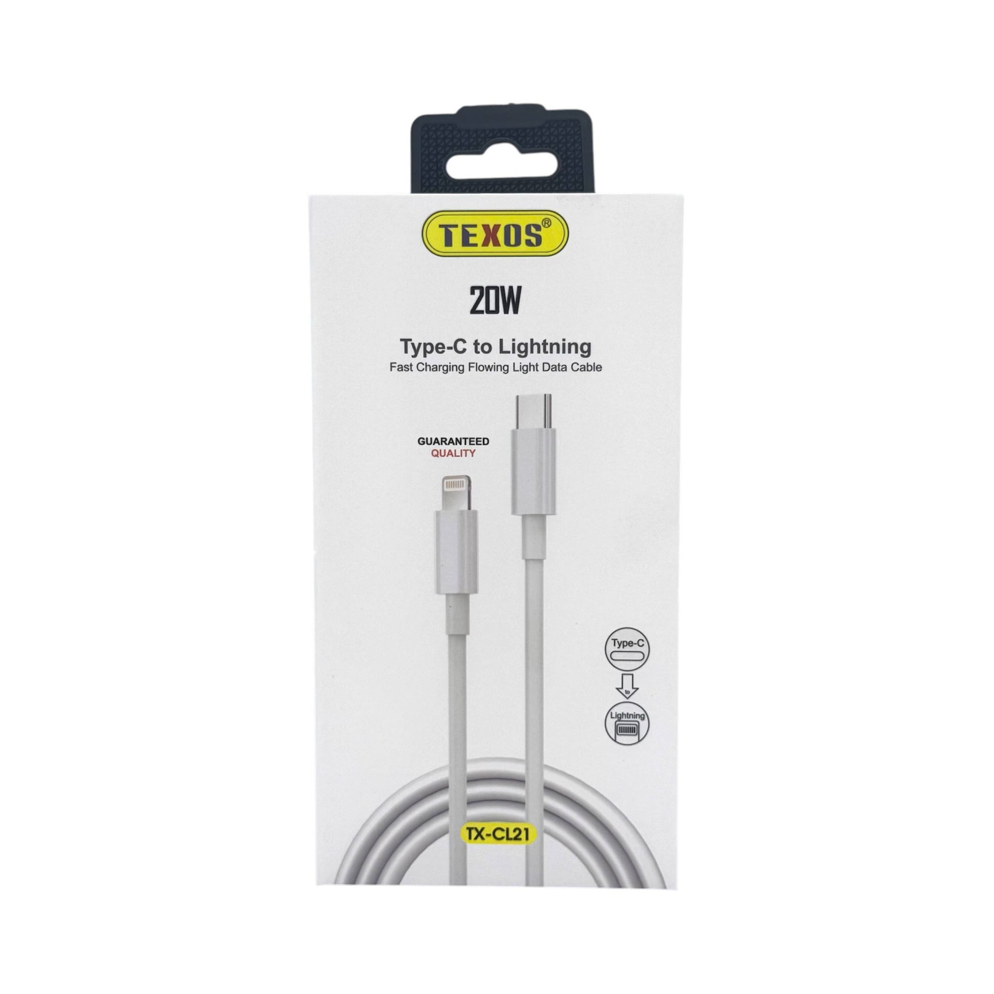 TEXOS CL-21 20W USB-C to Lightning Fast Charging Data Cable