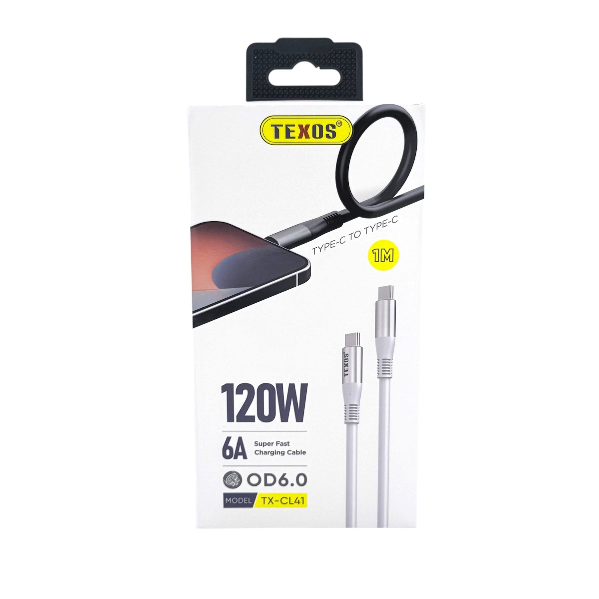 TEXOS CL-41 120W USB-C to USB-C Super Fast Charging Cable