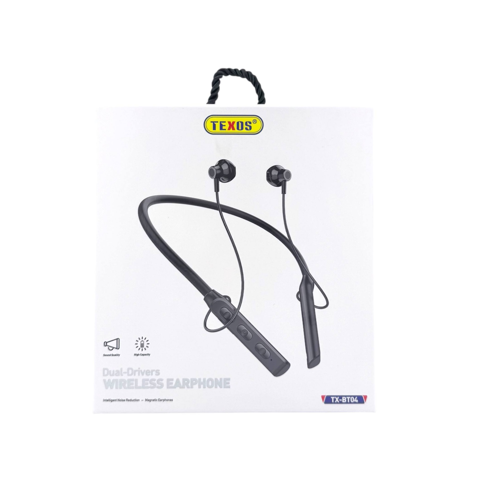 Texos Dual-Driver Wireless Bluetooth Neckband Earphones - TX-BT04