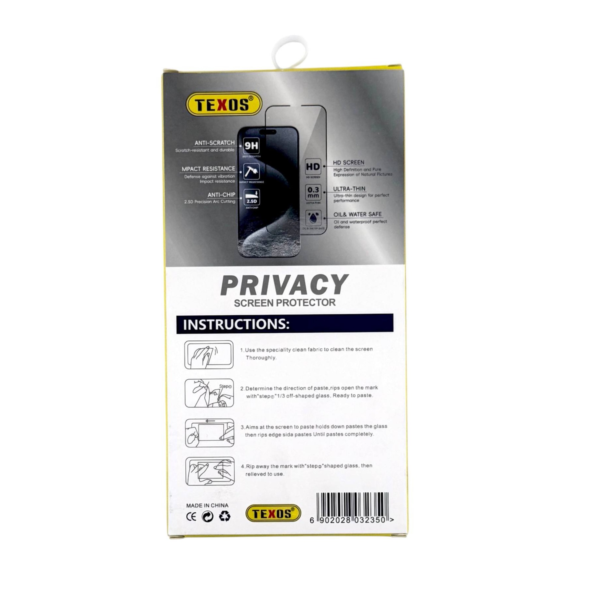 TEXOS G-02 Privacy Screen Protector for iPhone - Super Tempered Glass — image 2