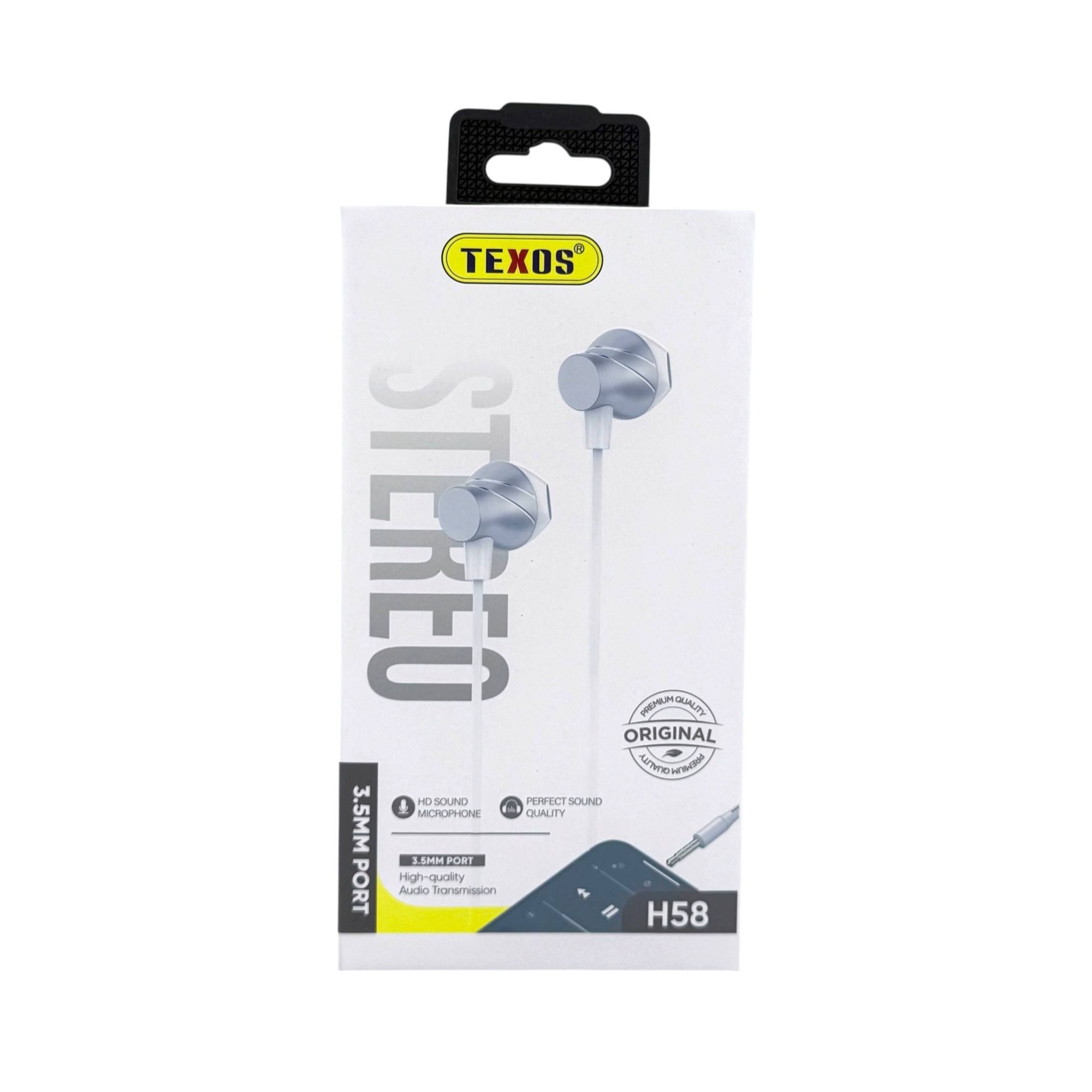 Texos H58 Wired Stereo Earphones with 3.5mm Jack and HD Microphone