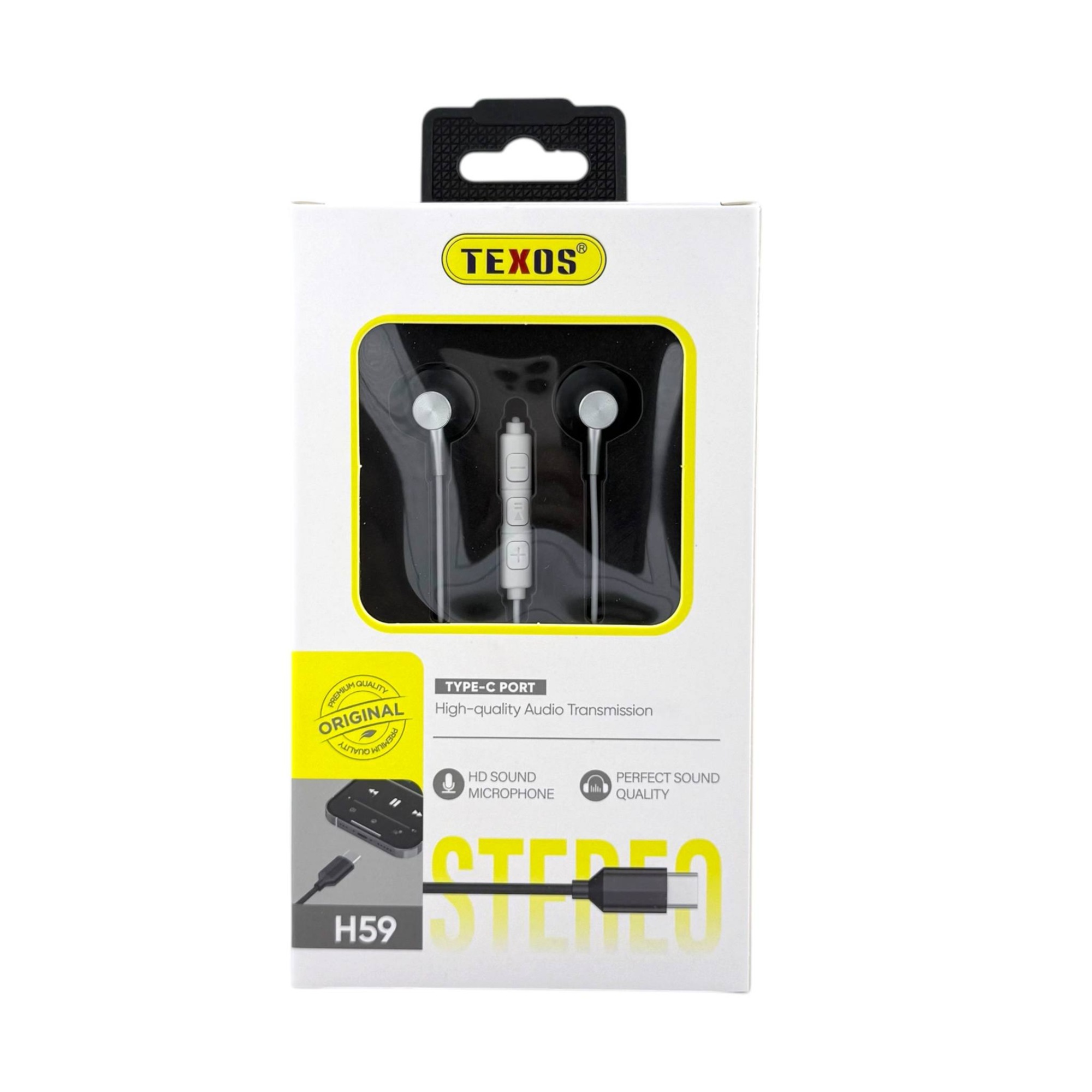 Texos H59 Type-C Stereo Wired Earphones with HD Microphone — image 2