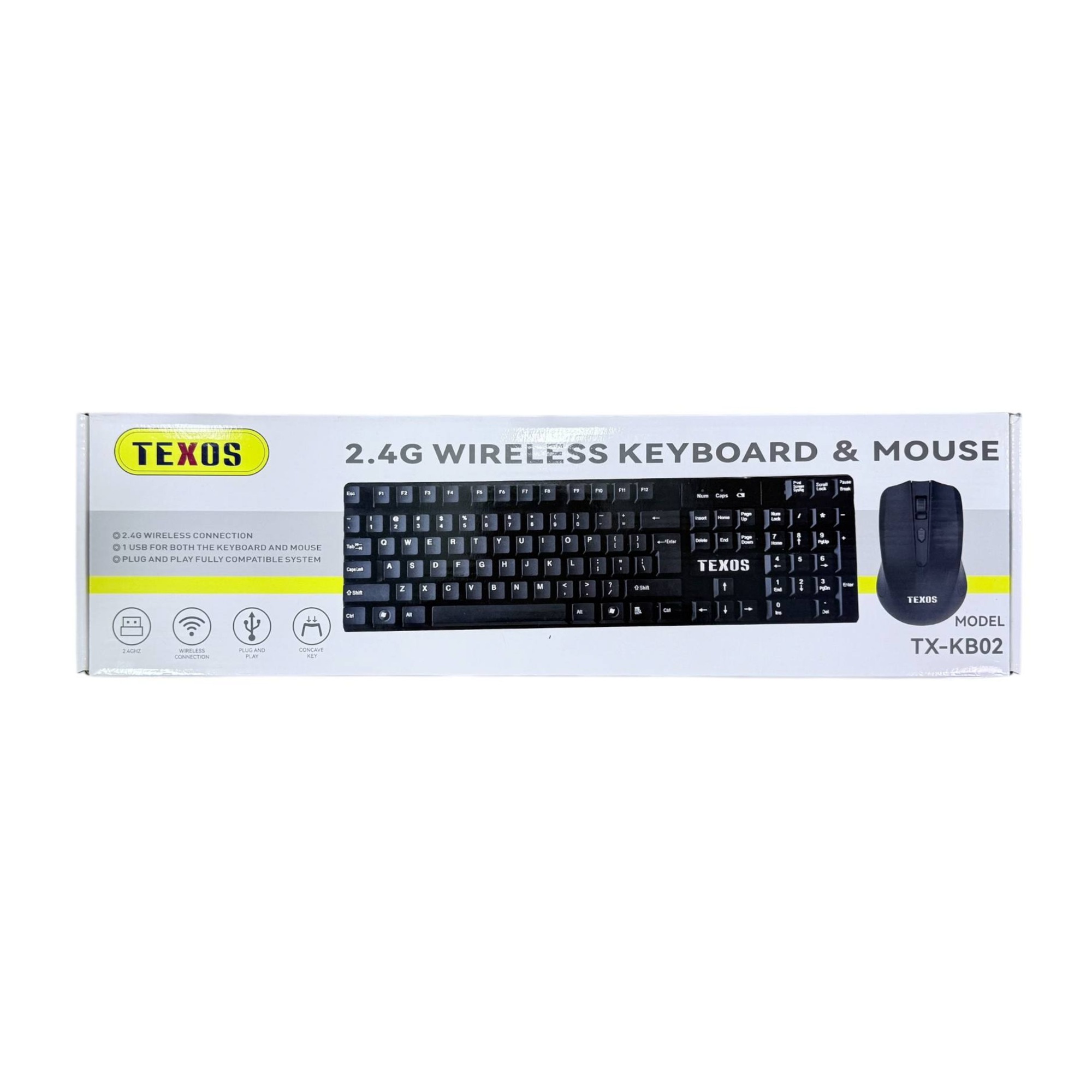 TEXOS KB-02 2.4G Wireless Keyboard and Mouse Combo