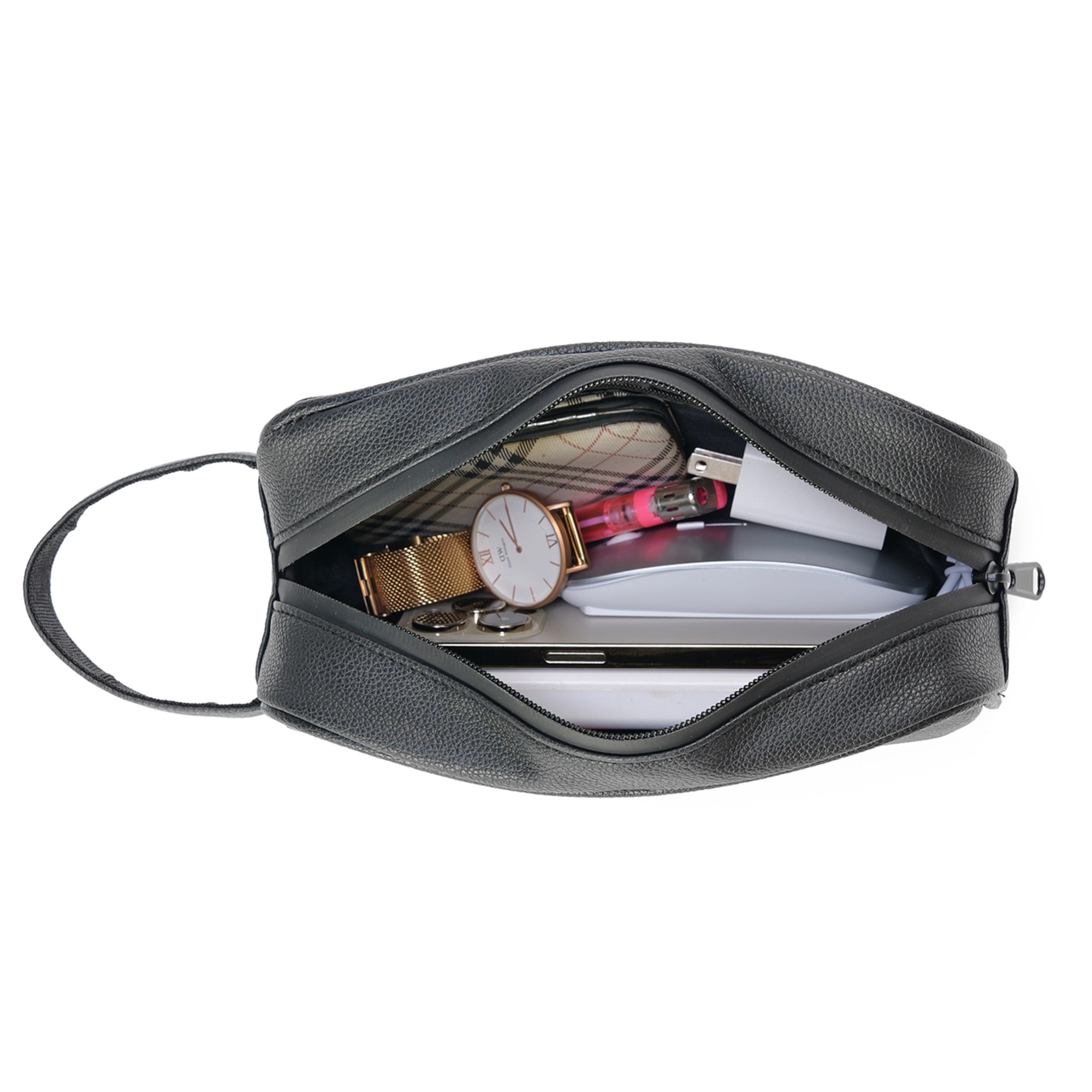 TEXOS LB-19 Premium Leather Travel Pouch for Electronics and Essentials — image 3