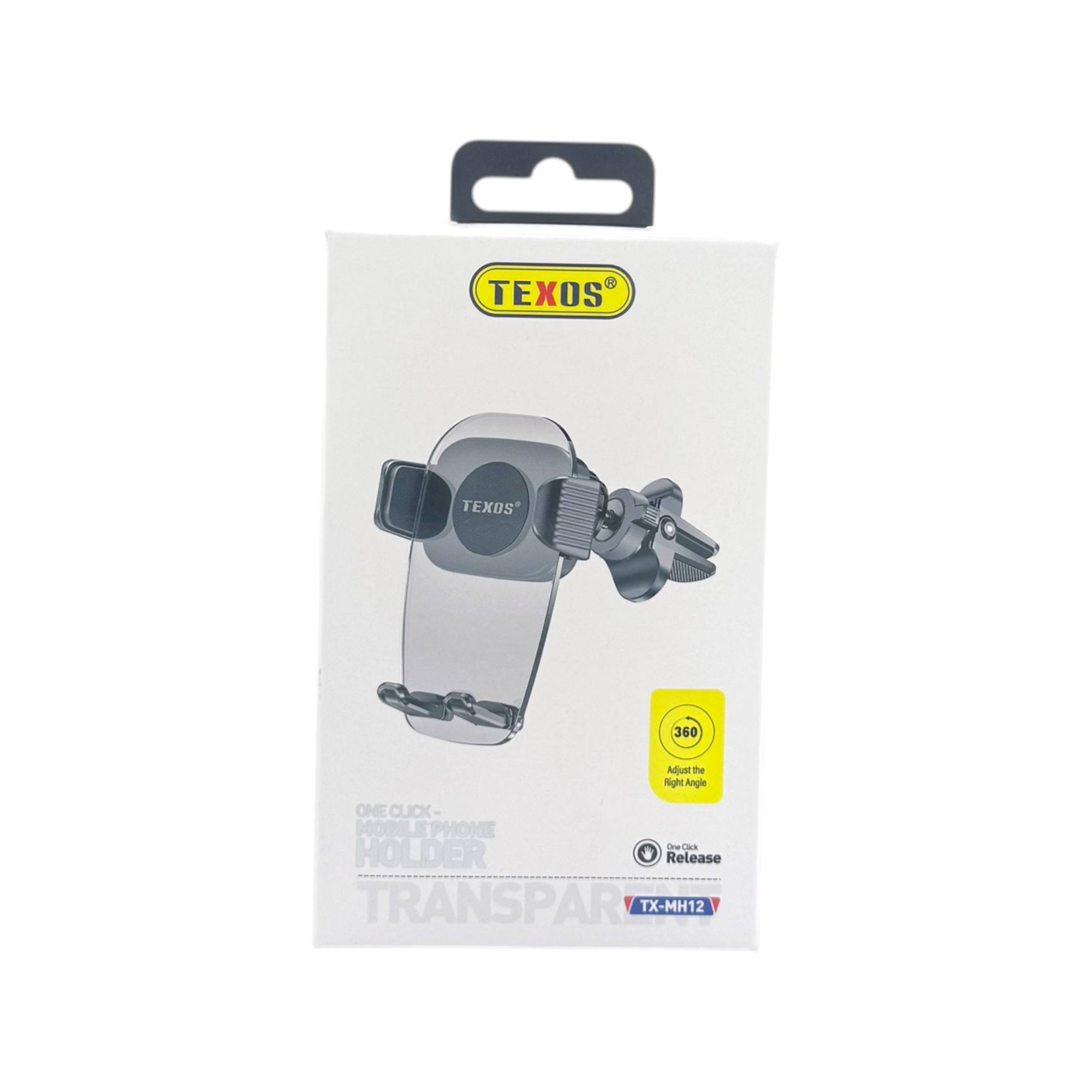 TEXOS MH-12 One-Click Transparent Mobile Phone Holder for Car Air Vent