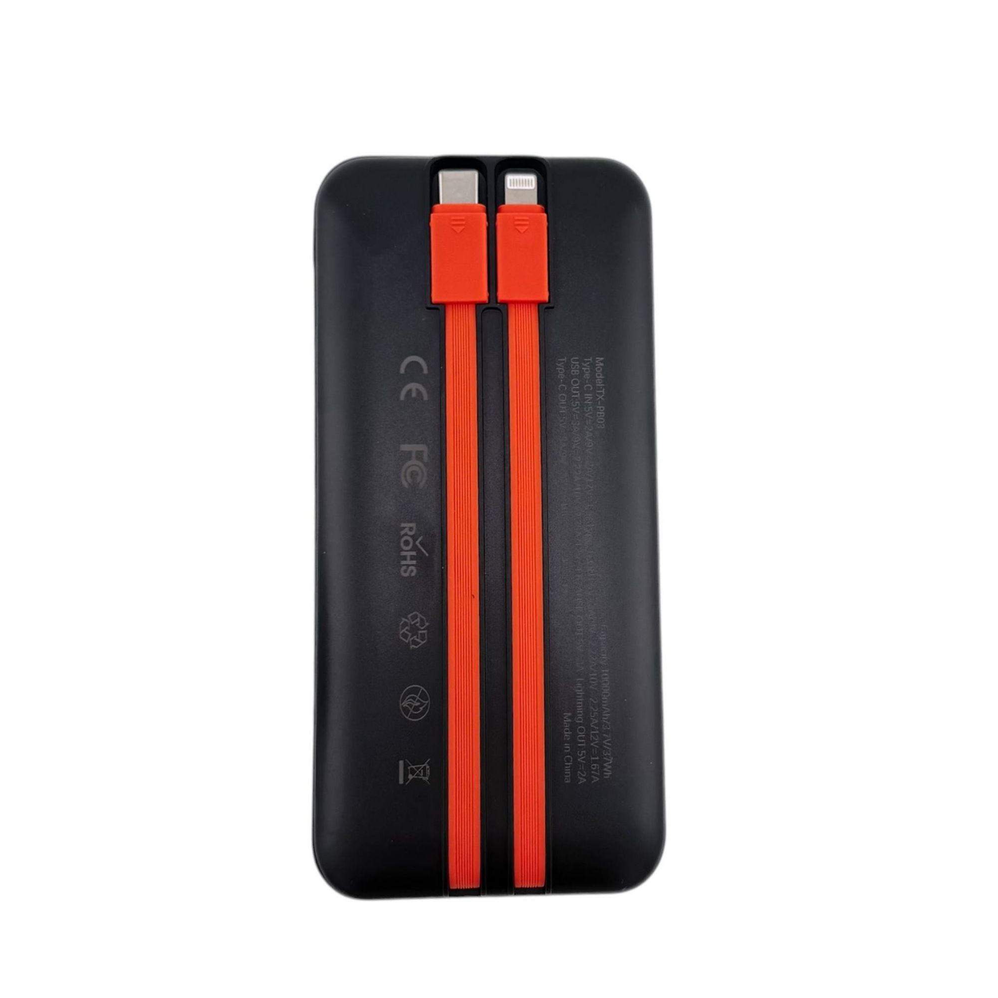 TEXOS PB-03 10000mAh 22.5W Super Fast Charging Power Bank with Built-in Cables — image 2
