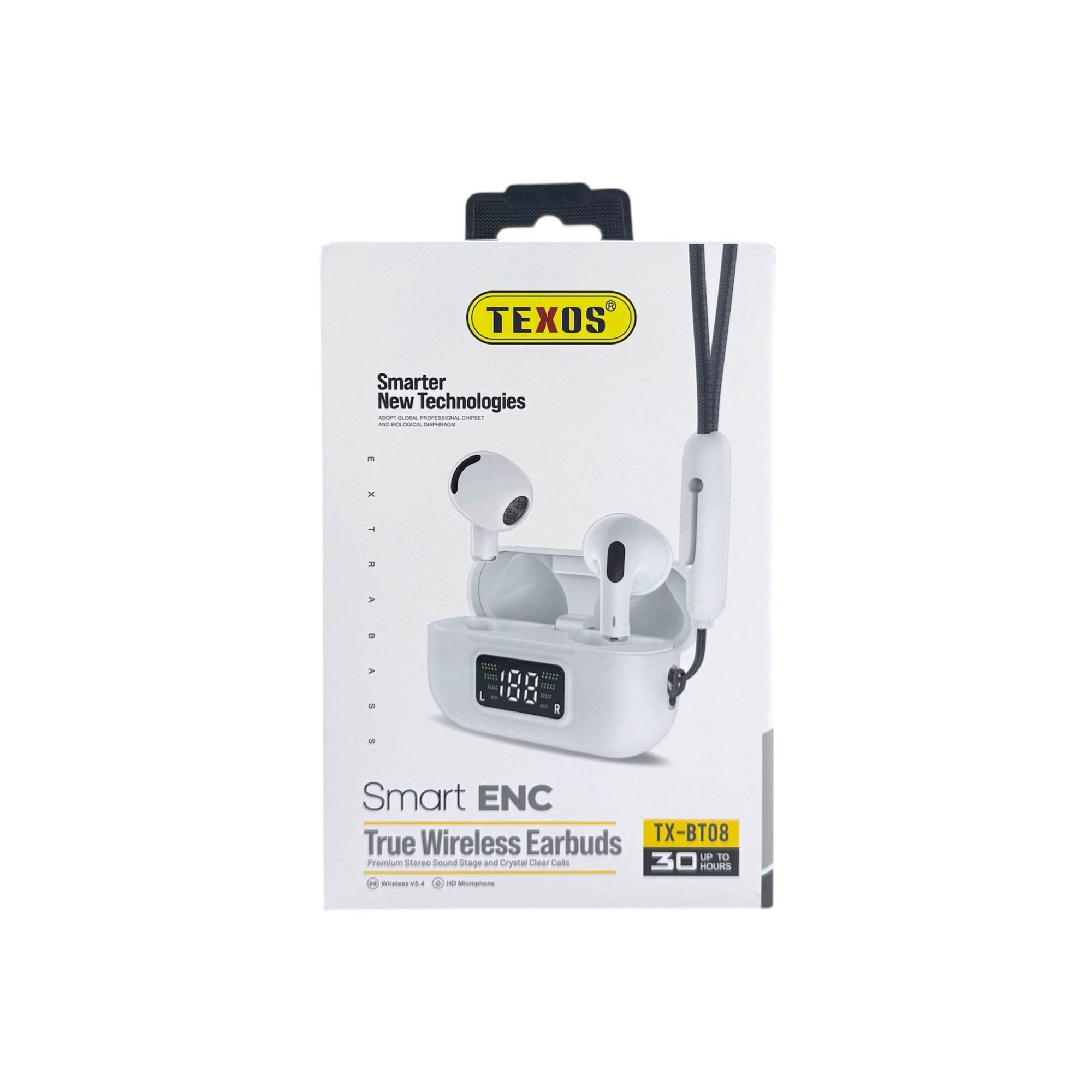 Texos TX-BT08 Smart ENC True Wireless Earbuds with Digital LED Display