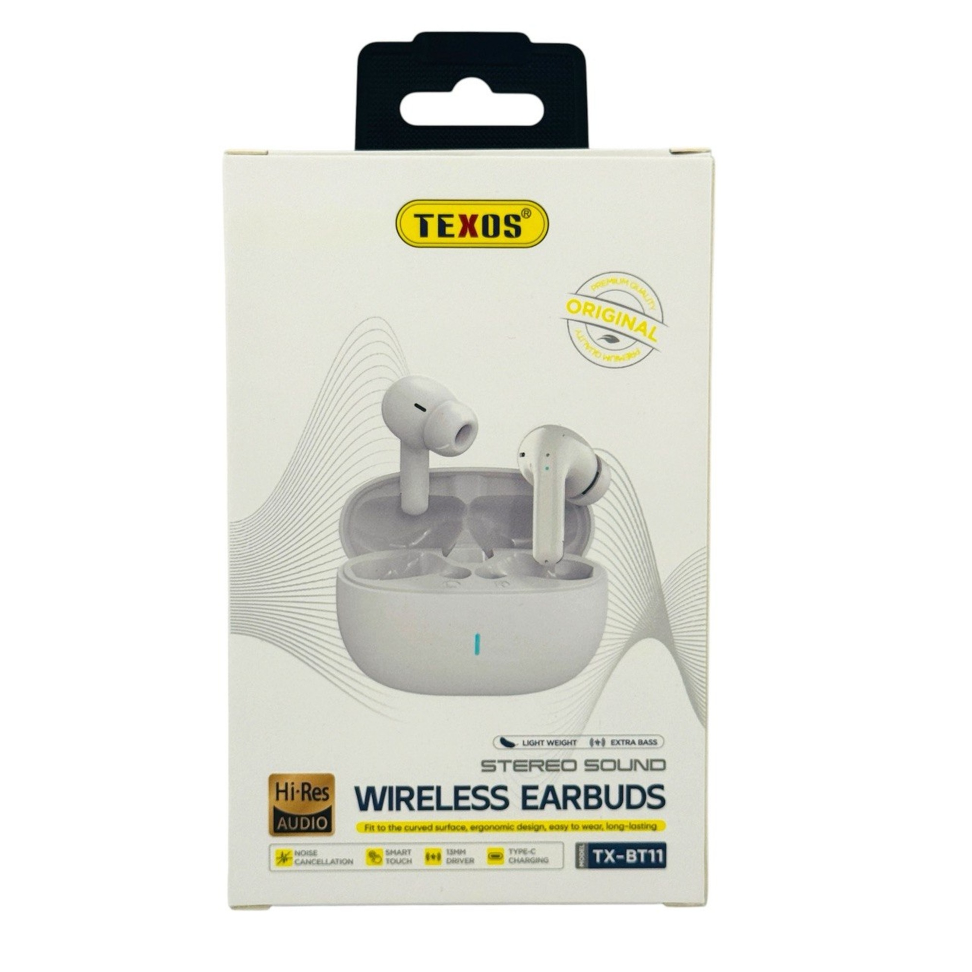 TEXOS TX-BT11 Hi-Res Wireless Earbuds with Noise Cancellation & Type-C Charging