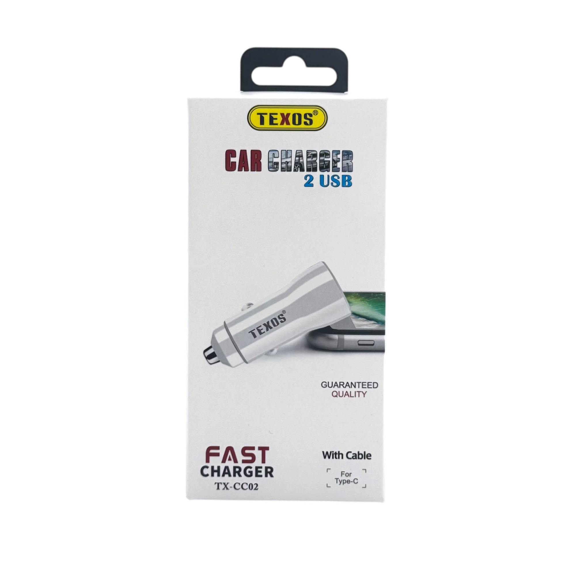 Texos TX-CC02 Fast Car Charger With Cable