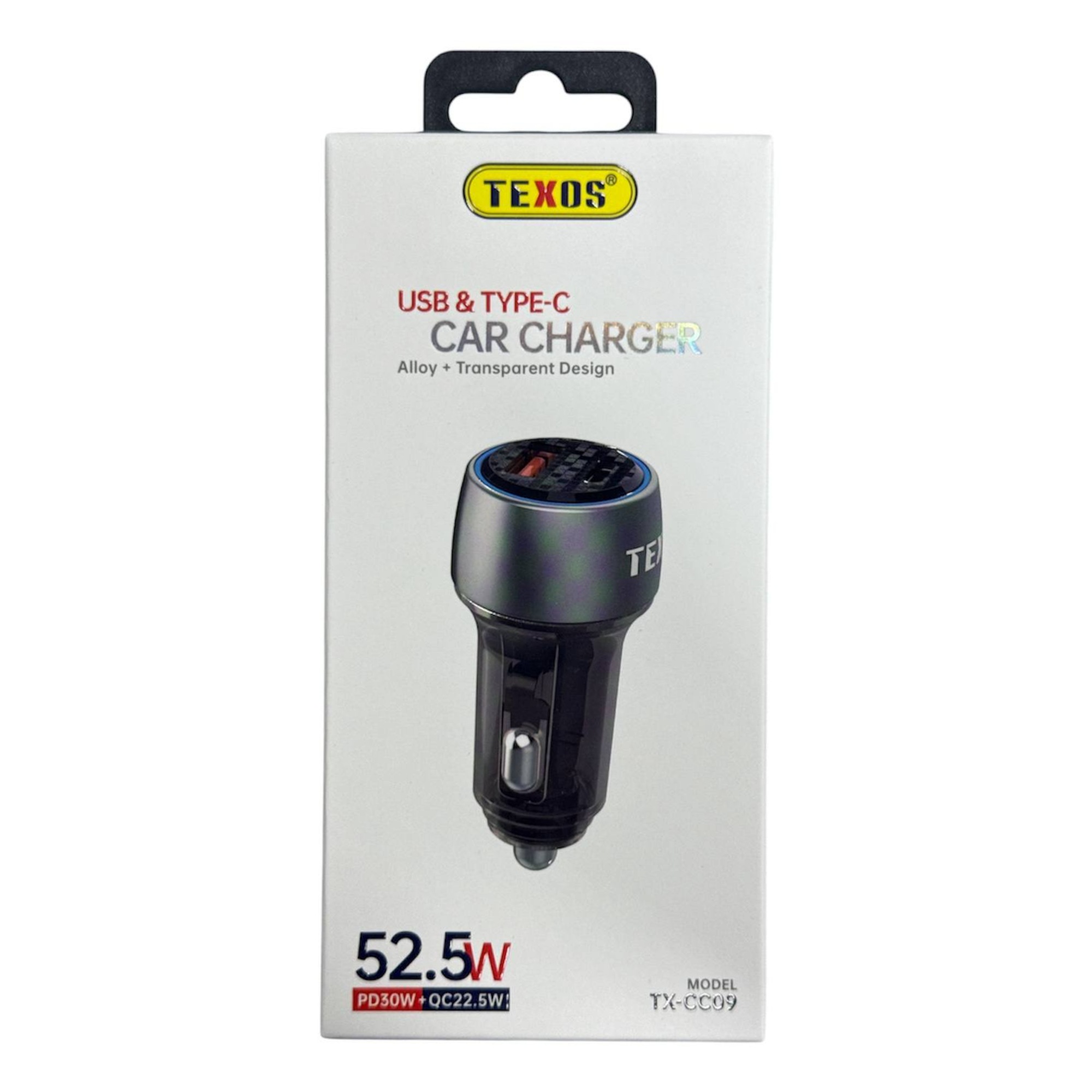 TEXOS TX-CC09 Usb & Type-C Car Charger 52.5W Pd+Qc3.0 — image 1