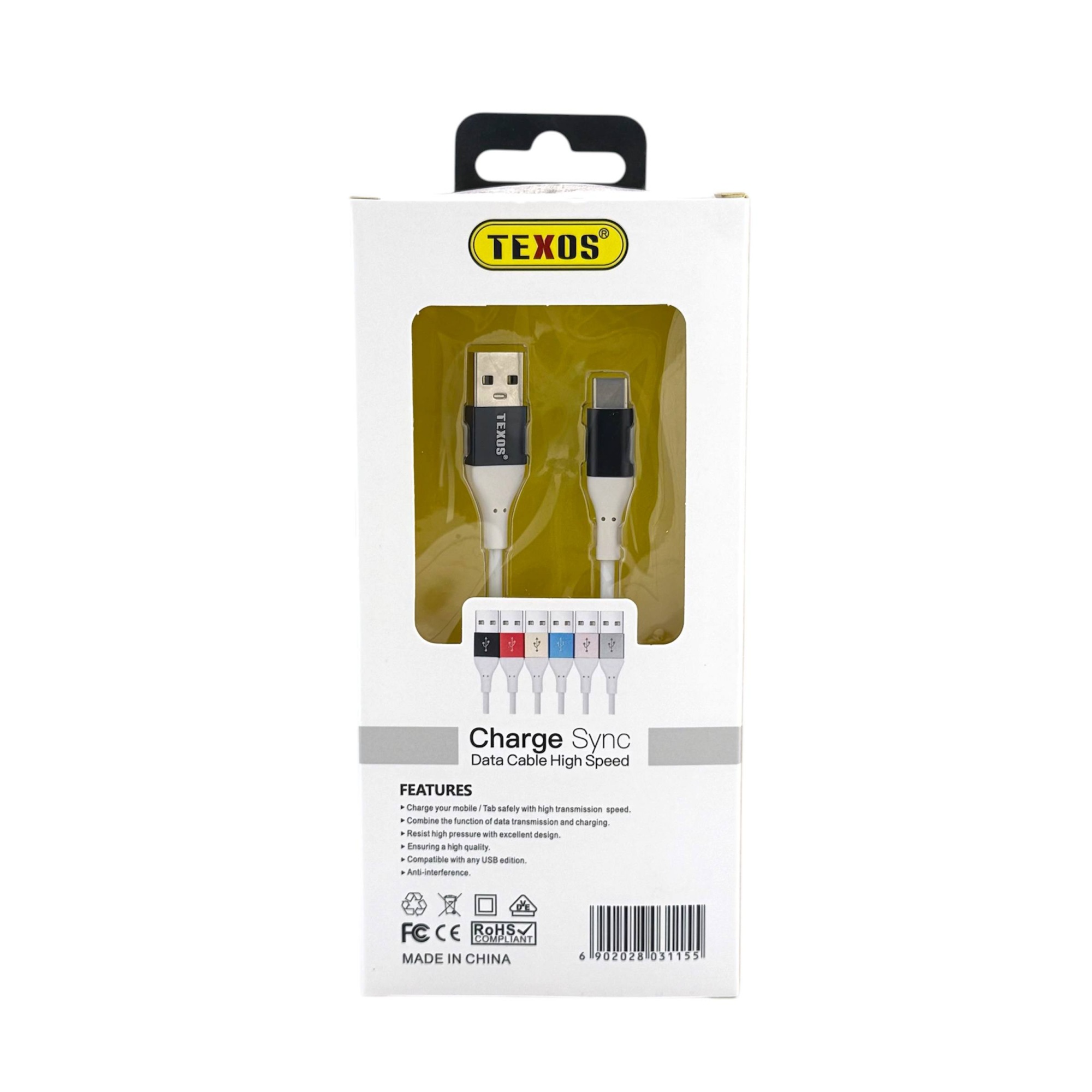 TEXOS TX-CL02 3.1A Fast Charging Data Cable Charge & Sync — image 2