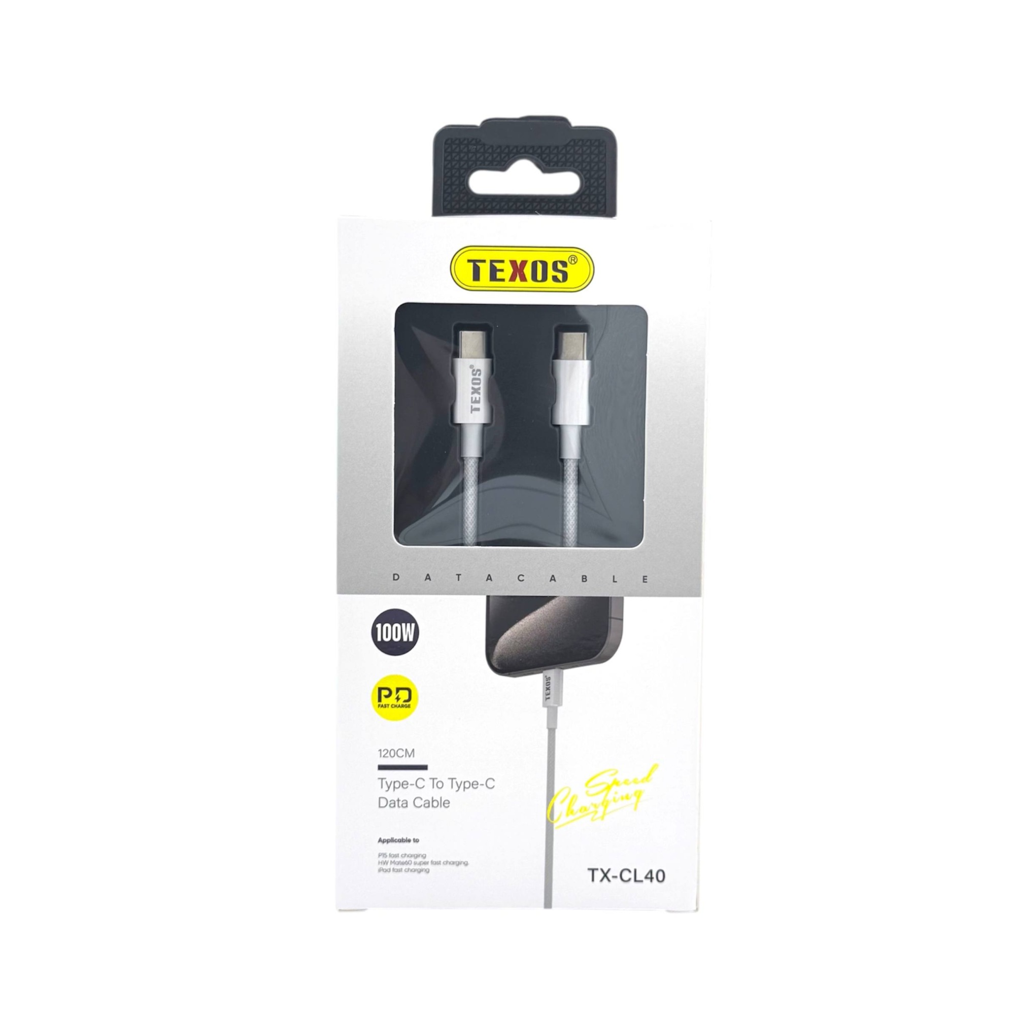 Texos TX-CL40 USB-C to USB-C 100W PD Fast Charging Data Cable 1.2M — image 2