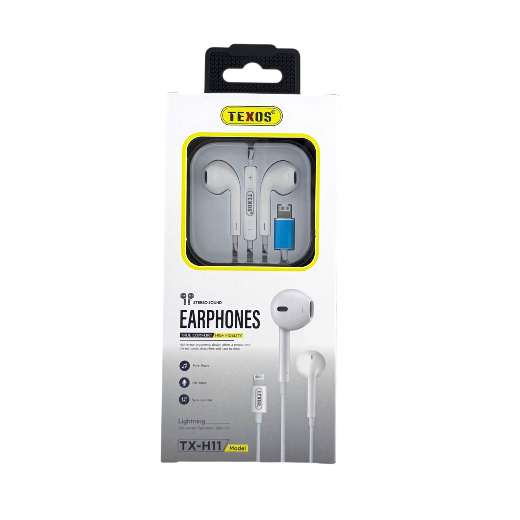 TEXOS TX-H11 Lightning Connector Half-In-Ear Wired Earphones with Mic — image 2