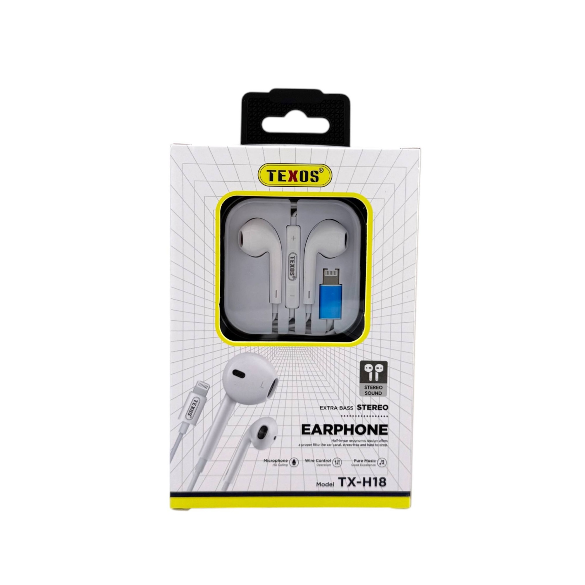 Texos TX-H18 Wired Earphones with Lightning Connector for Apple Devices — image 2