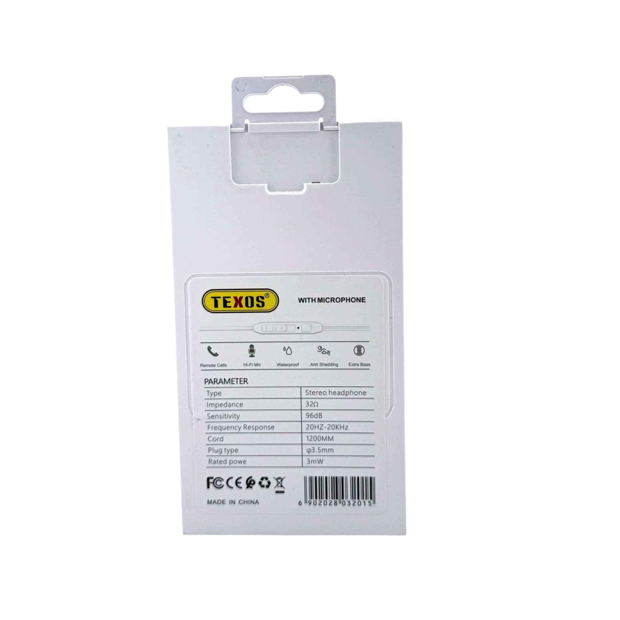 Texos TX-H22 Wired Stereo Earphones with Microphone - 3.5mm Jack — image 2