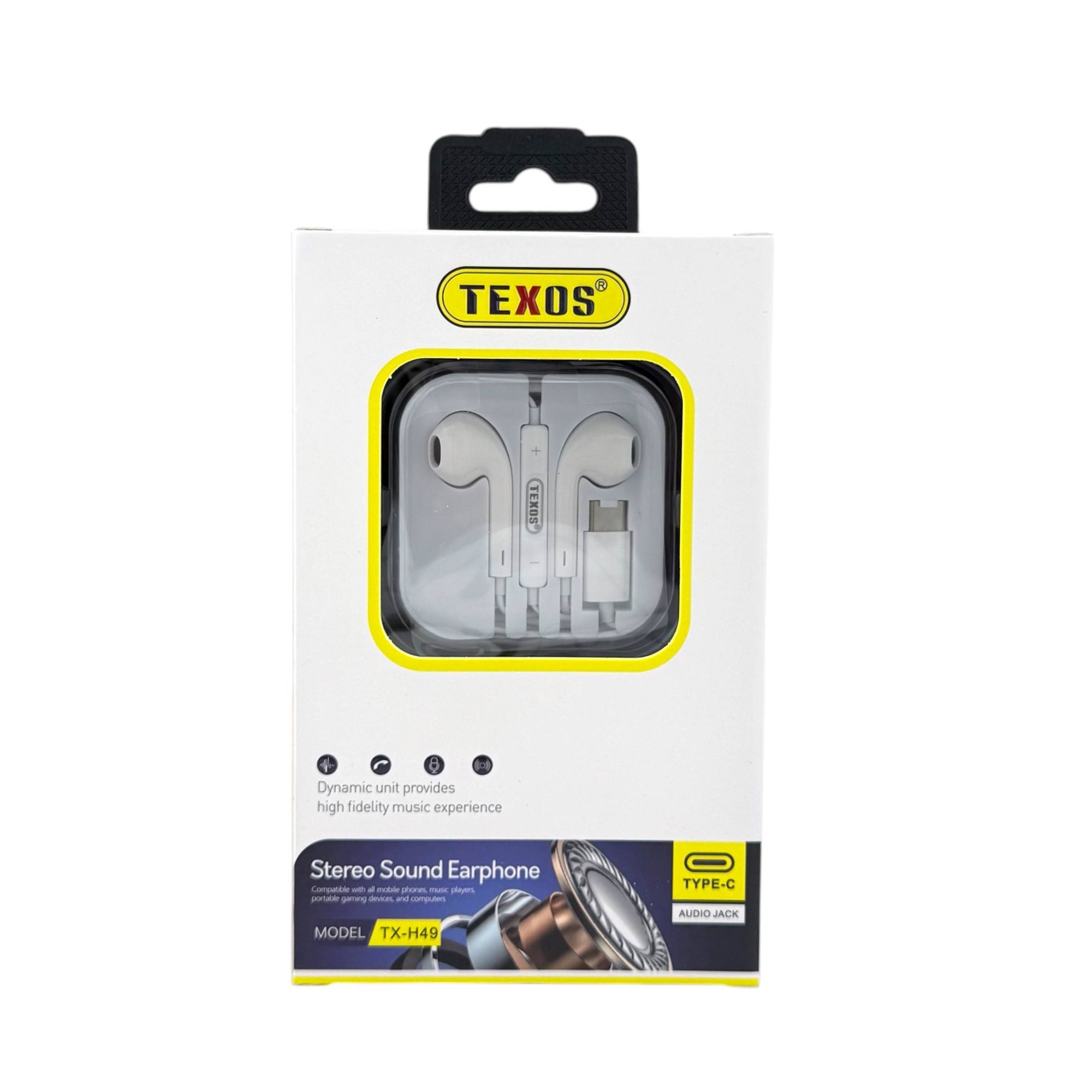Texos TX-H49 Stereo Sound Earphones with USB-C Connector — image 2