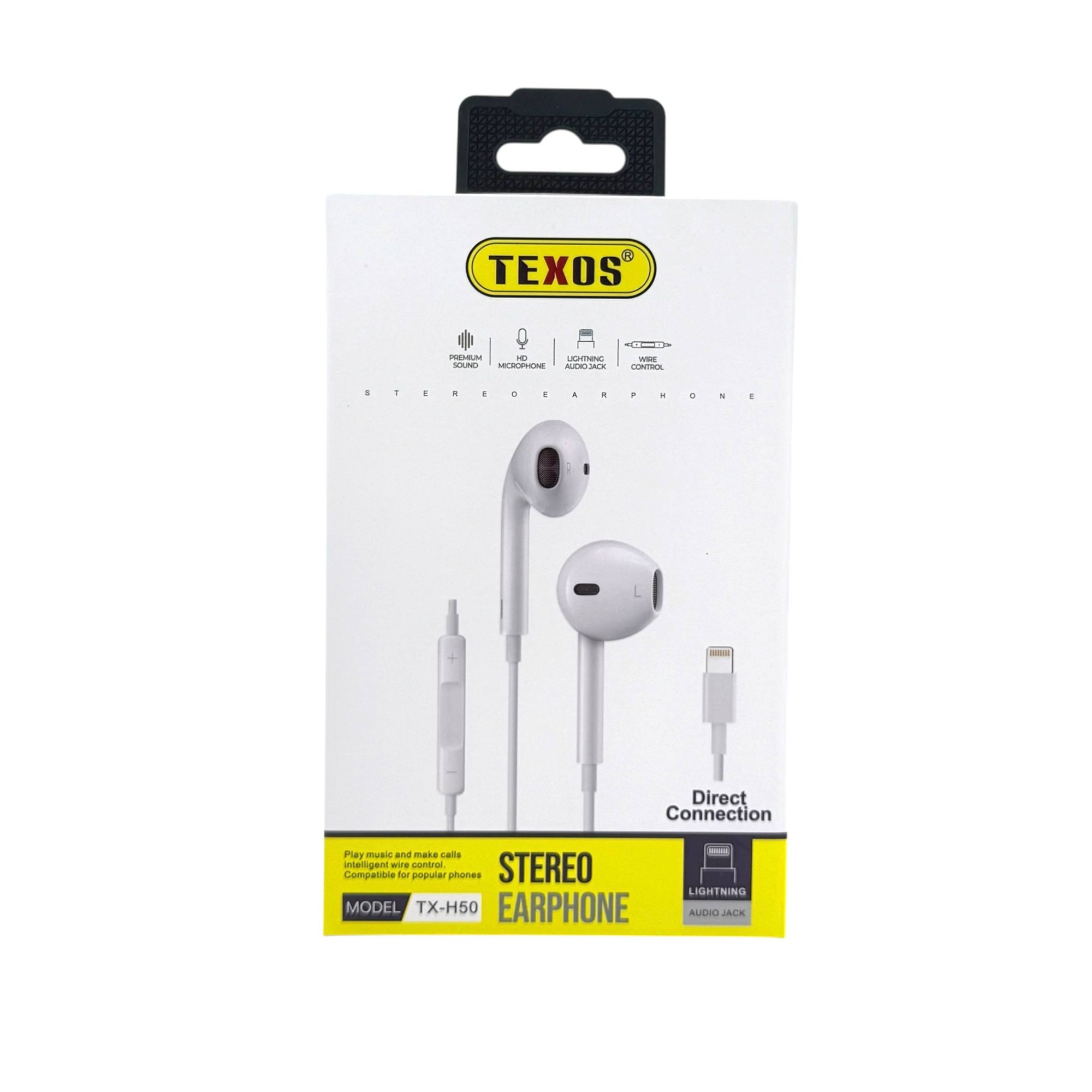 Texos TX-H50 Stereo Earphones with Lightning Connector