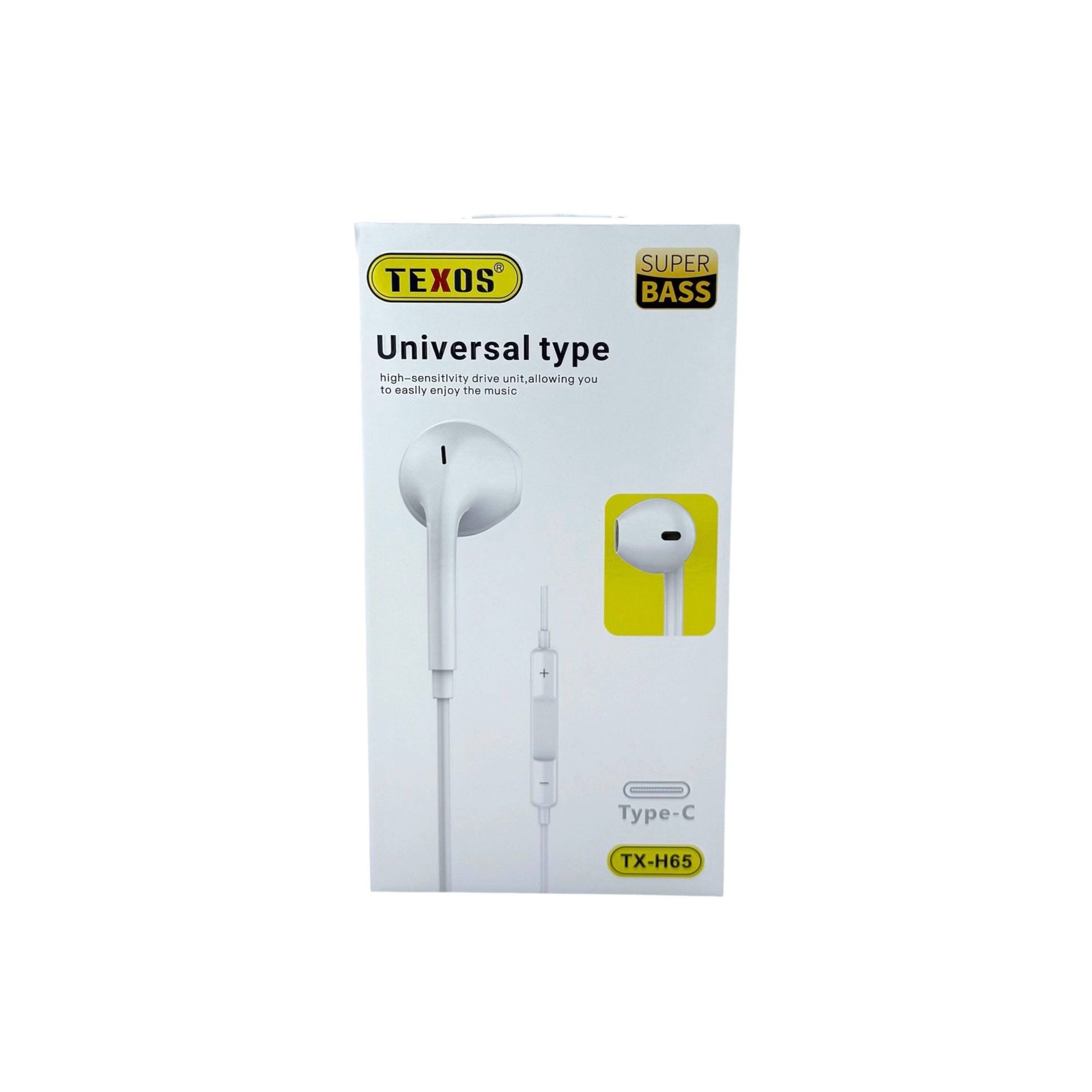 Texos TX-H65 Type-C Wired Earphones with Super Bass