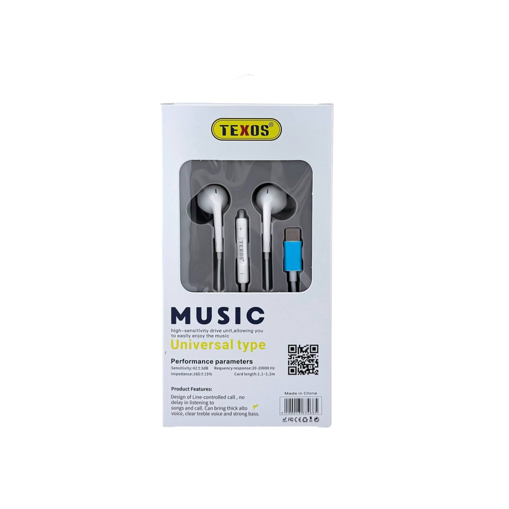 Texos TX-H65 Type-C Wired Earphones with Super Bass — image 2