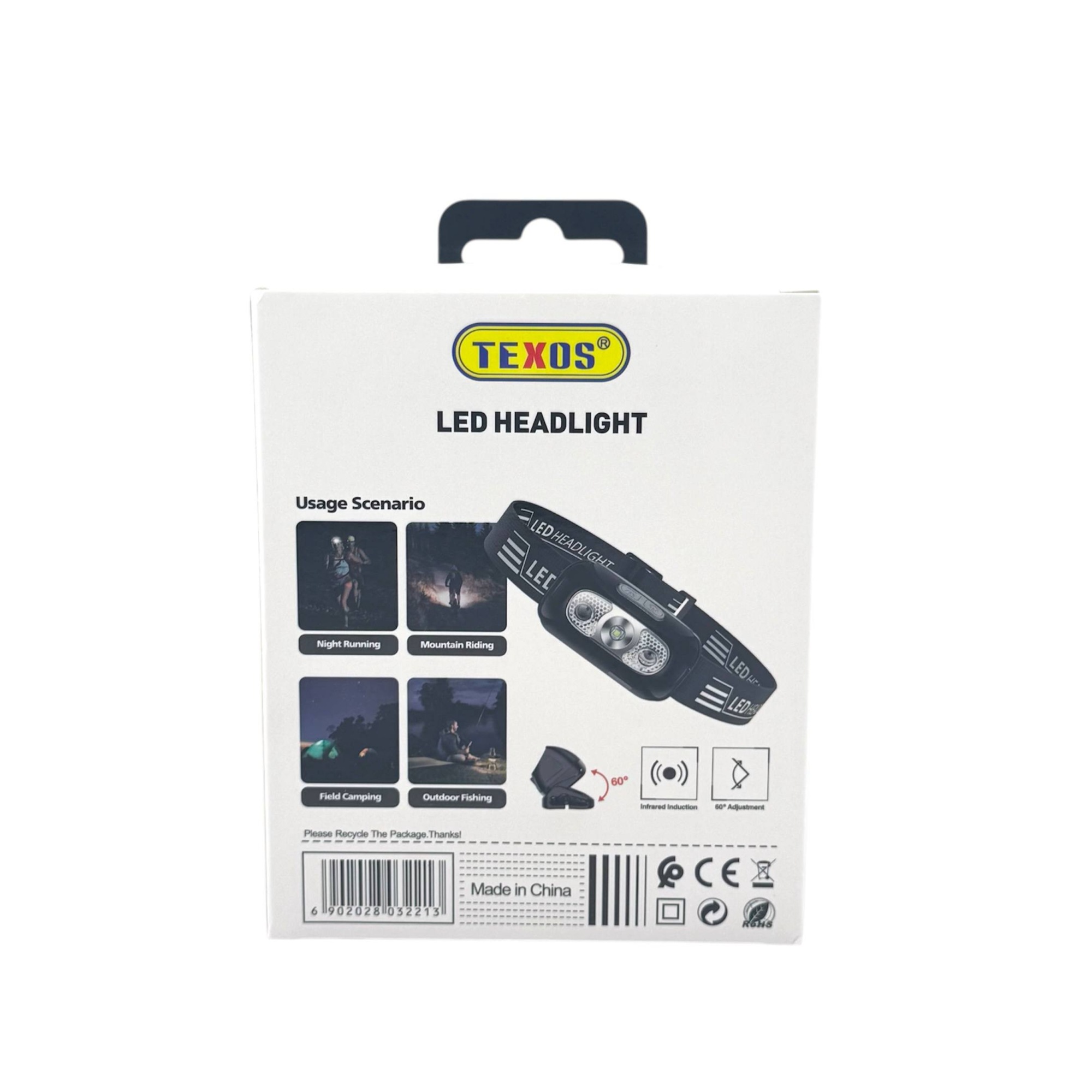 Texos TX-LED01 Rechargeable LED Headlight with Infrared Induction Sensor — image 2