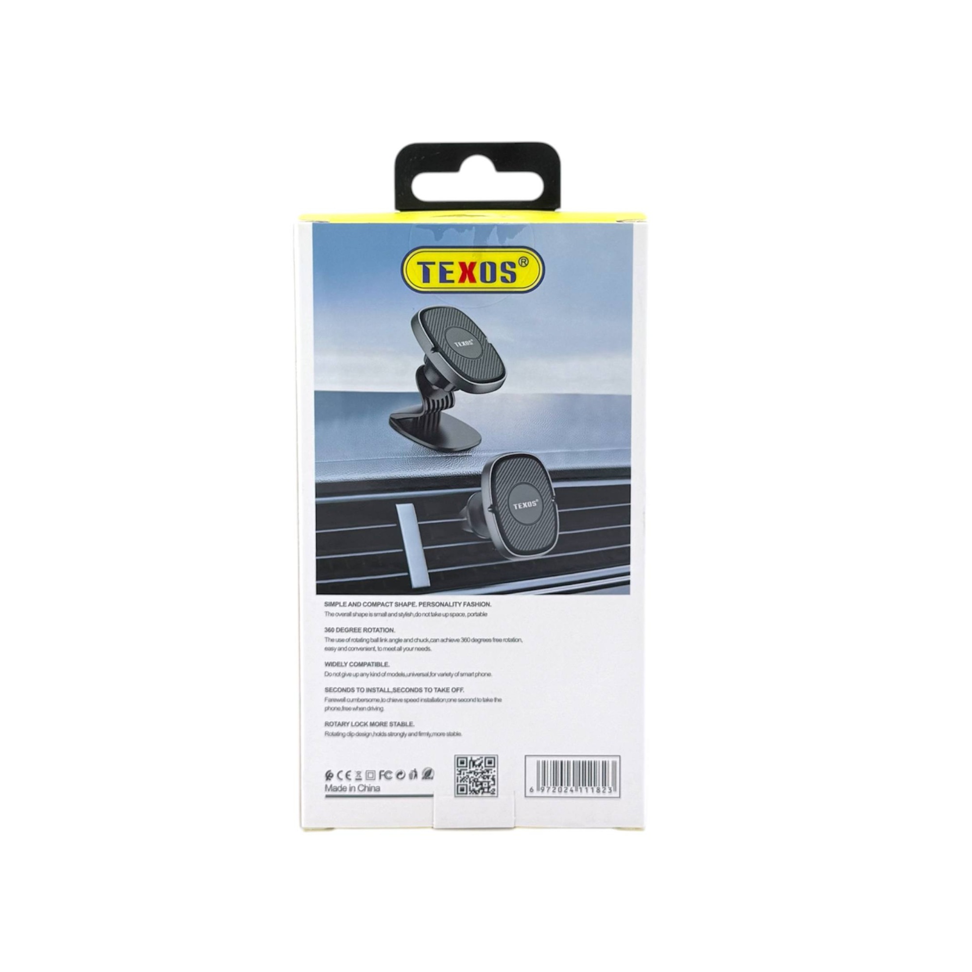 TEXOS TX-MH22 2-in-1 Magnetic Holder for Dashboard/Air Outlets — image 2