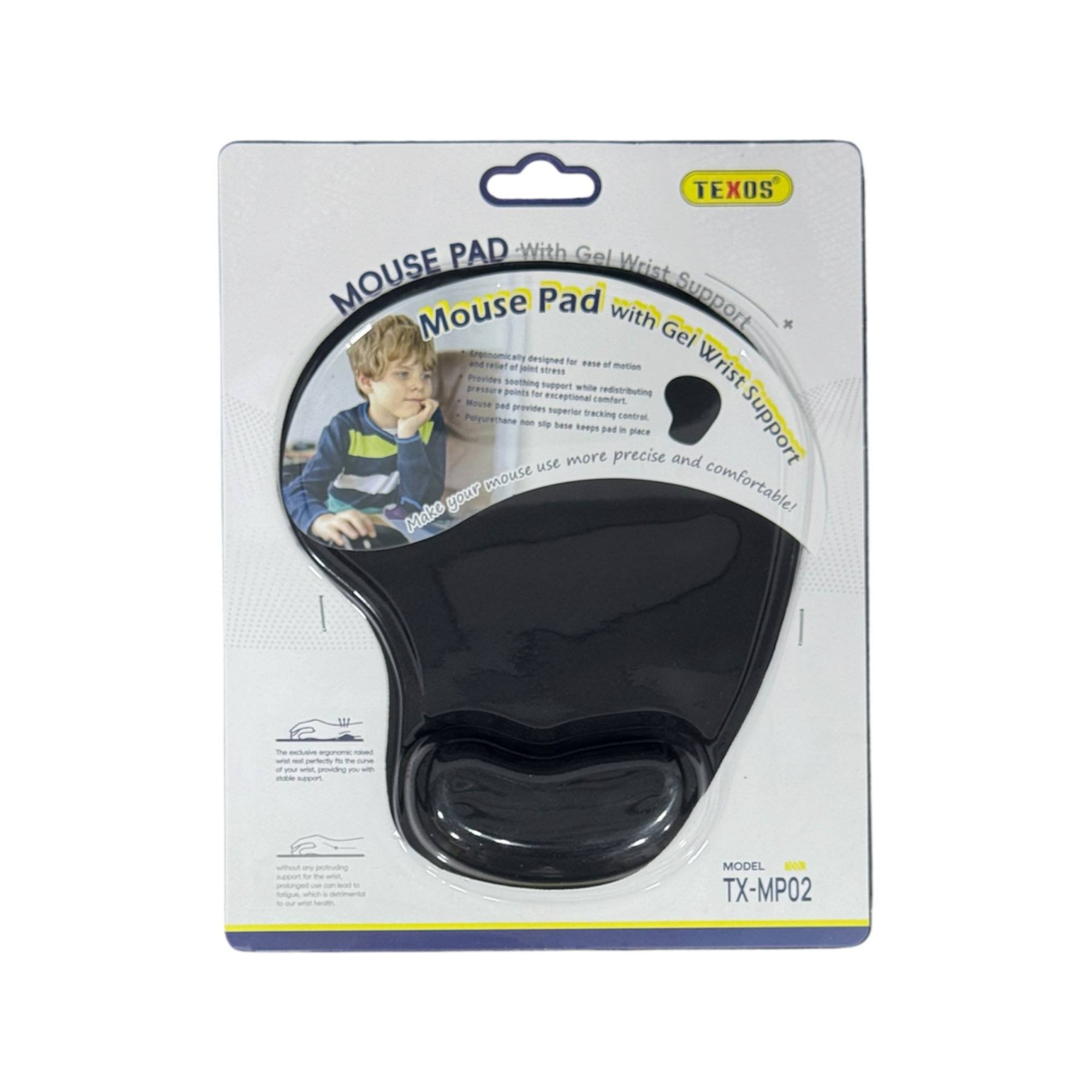 TEXOS TX-MP02 Mouse Pad with Gel Wrist Support