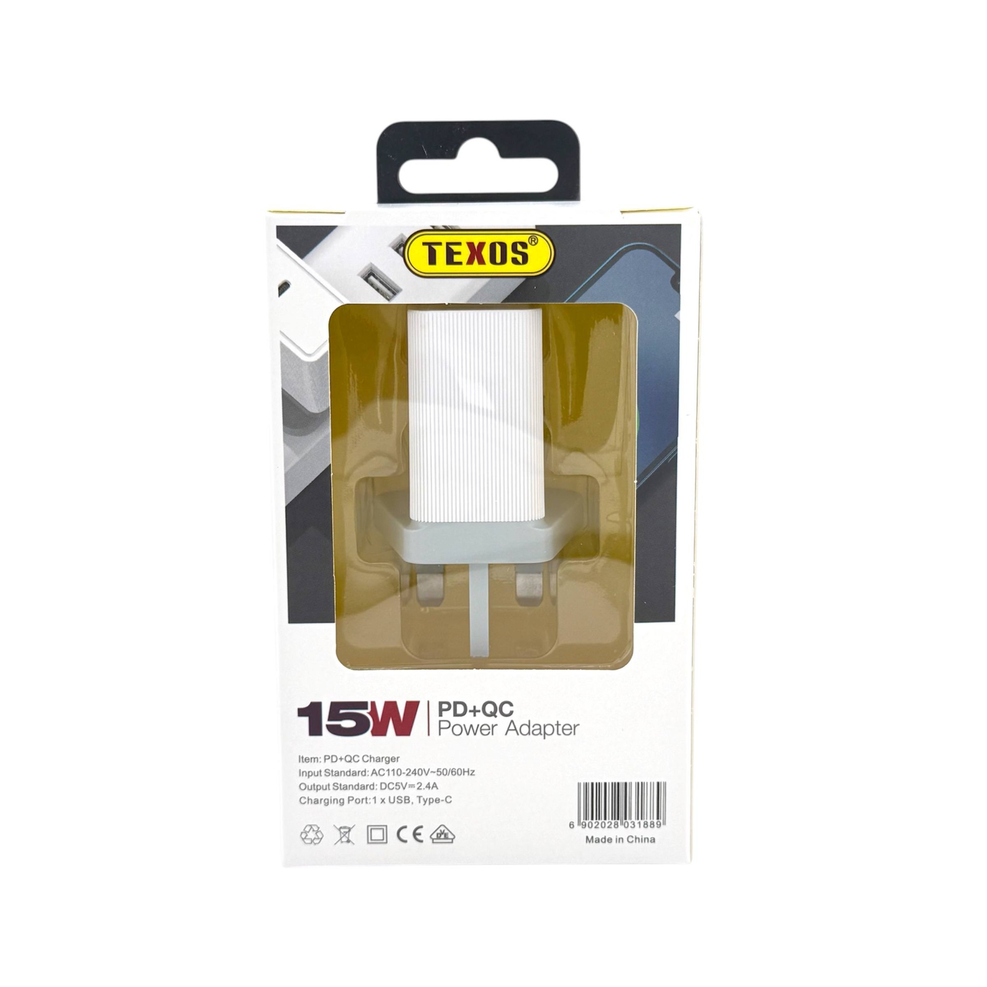 Texos TX-TC12 15W Dual Port PD + QC Power Adapter — image 2