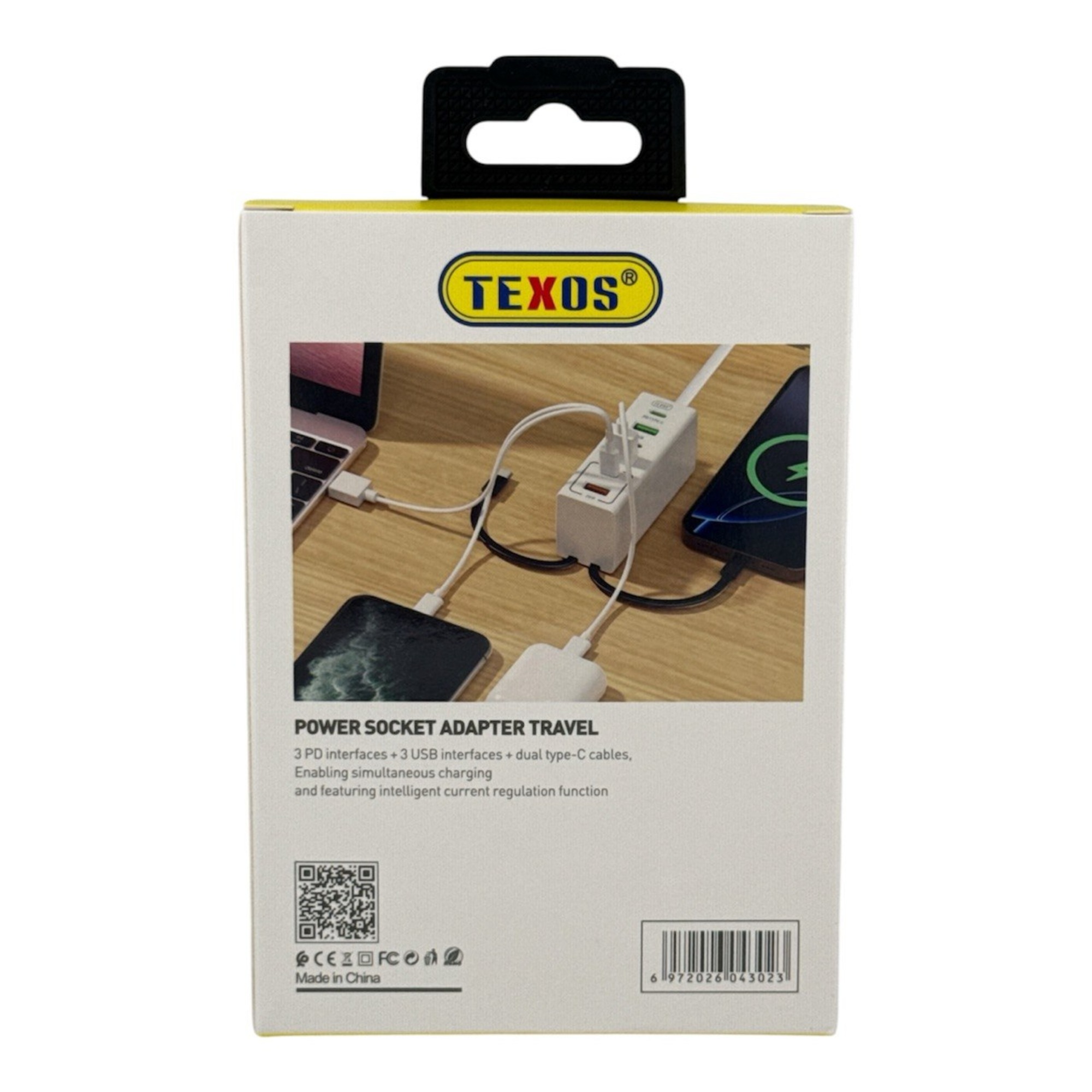 TEXOS TX-TC42 8-in-1 PD+3USB Power Socket Adapter Travel Charger — image 2