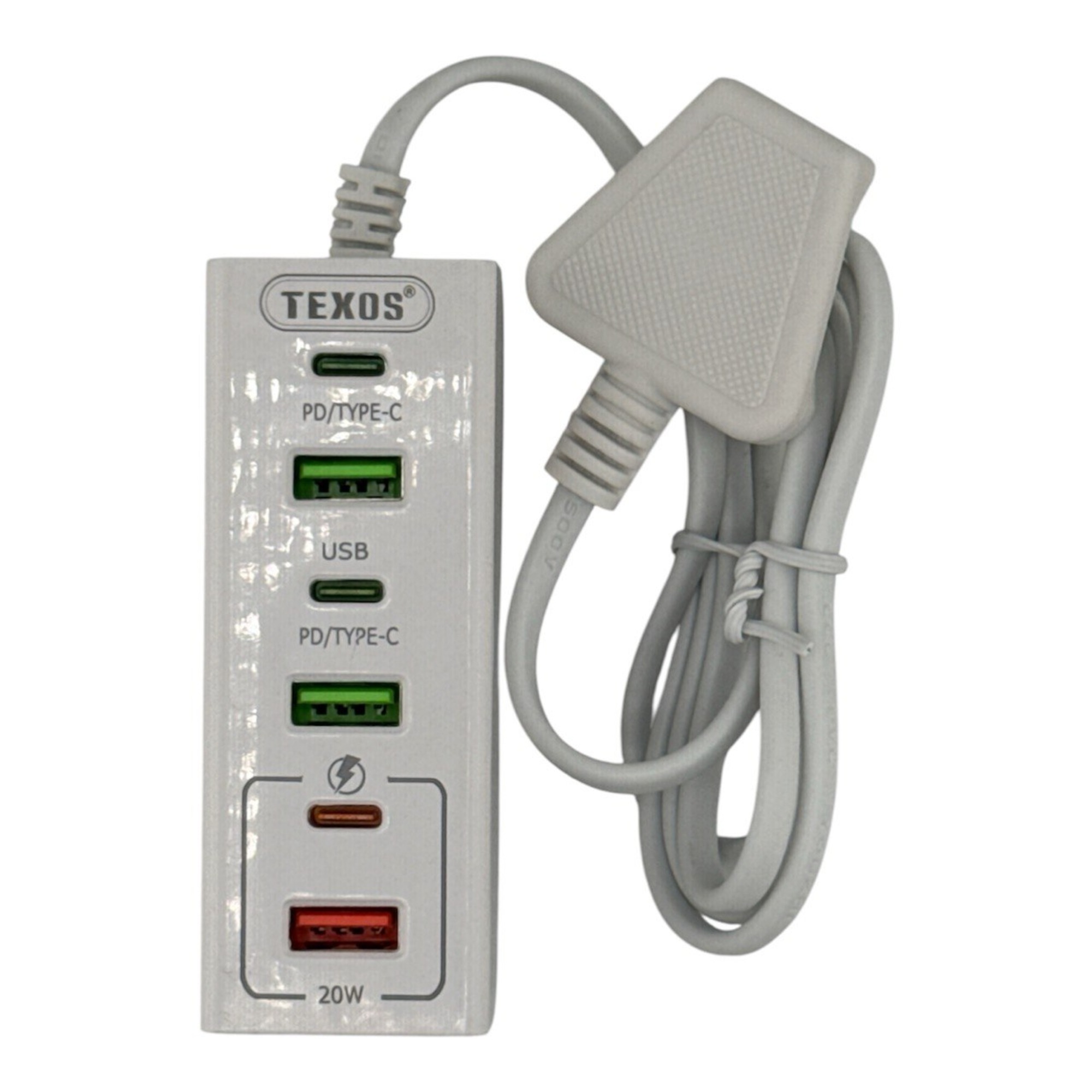 TEXOS TX-TC42 8-in-1 PD+3USB Power Socket Adapter Travel Charger — image 3
