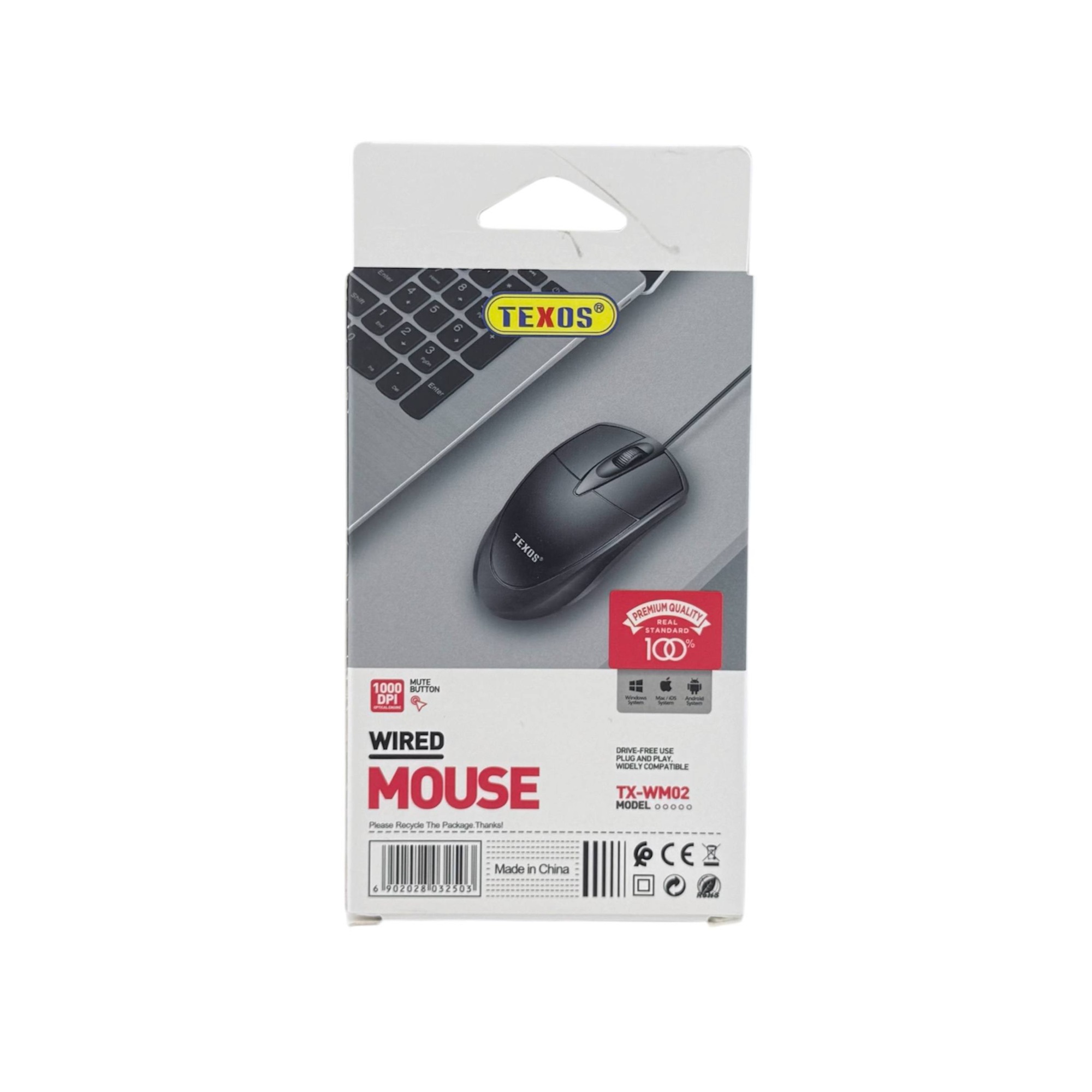 Texos TX-WM02 Wired Optical Mouse